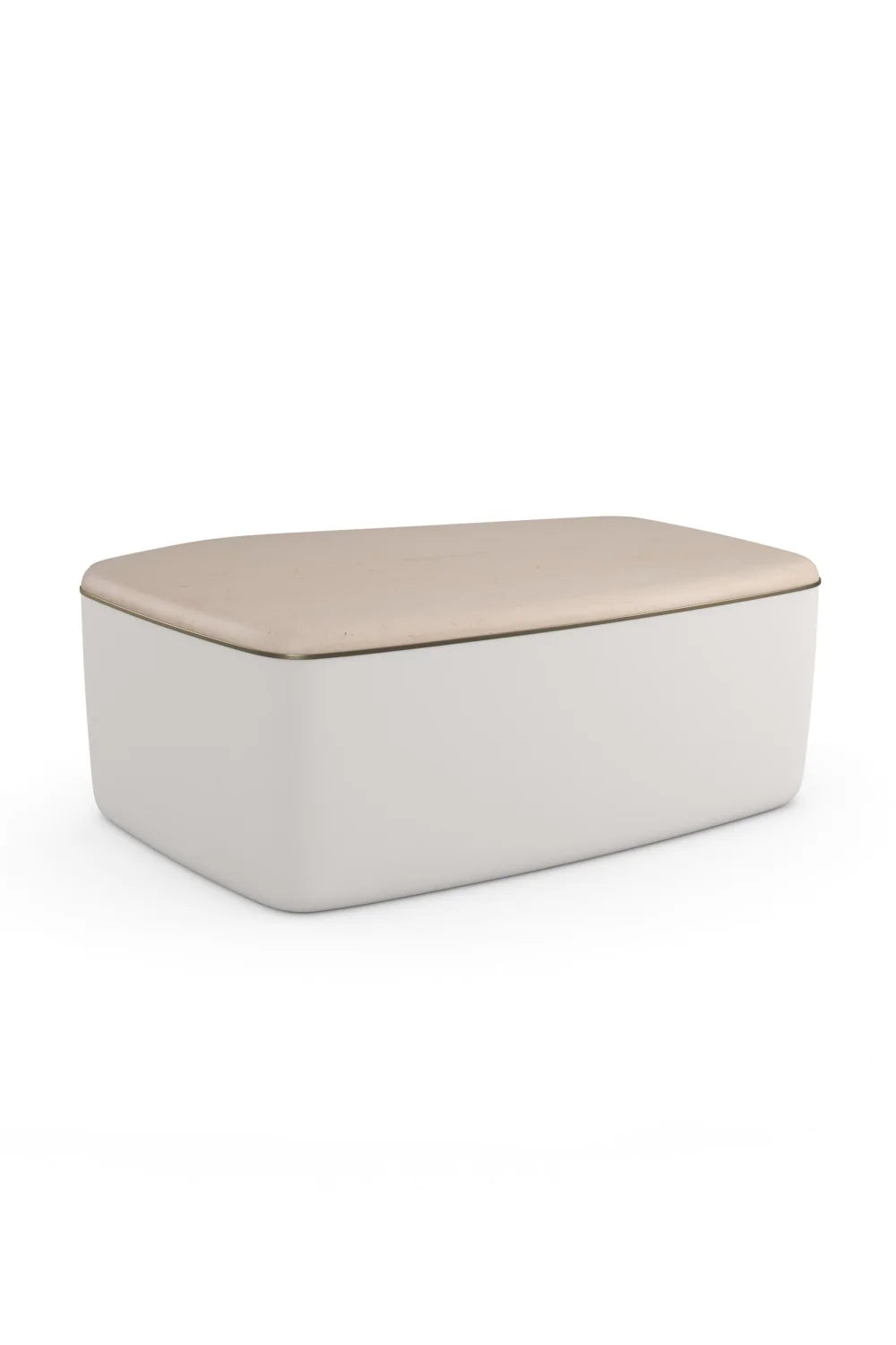 Luxury Ivory Boucle Travertine Coffee Table Modern Italian Style for Villa