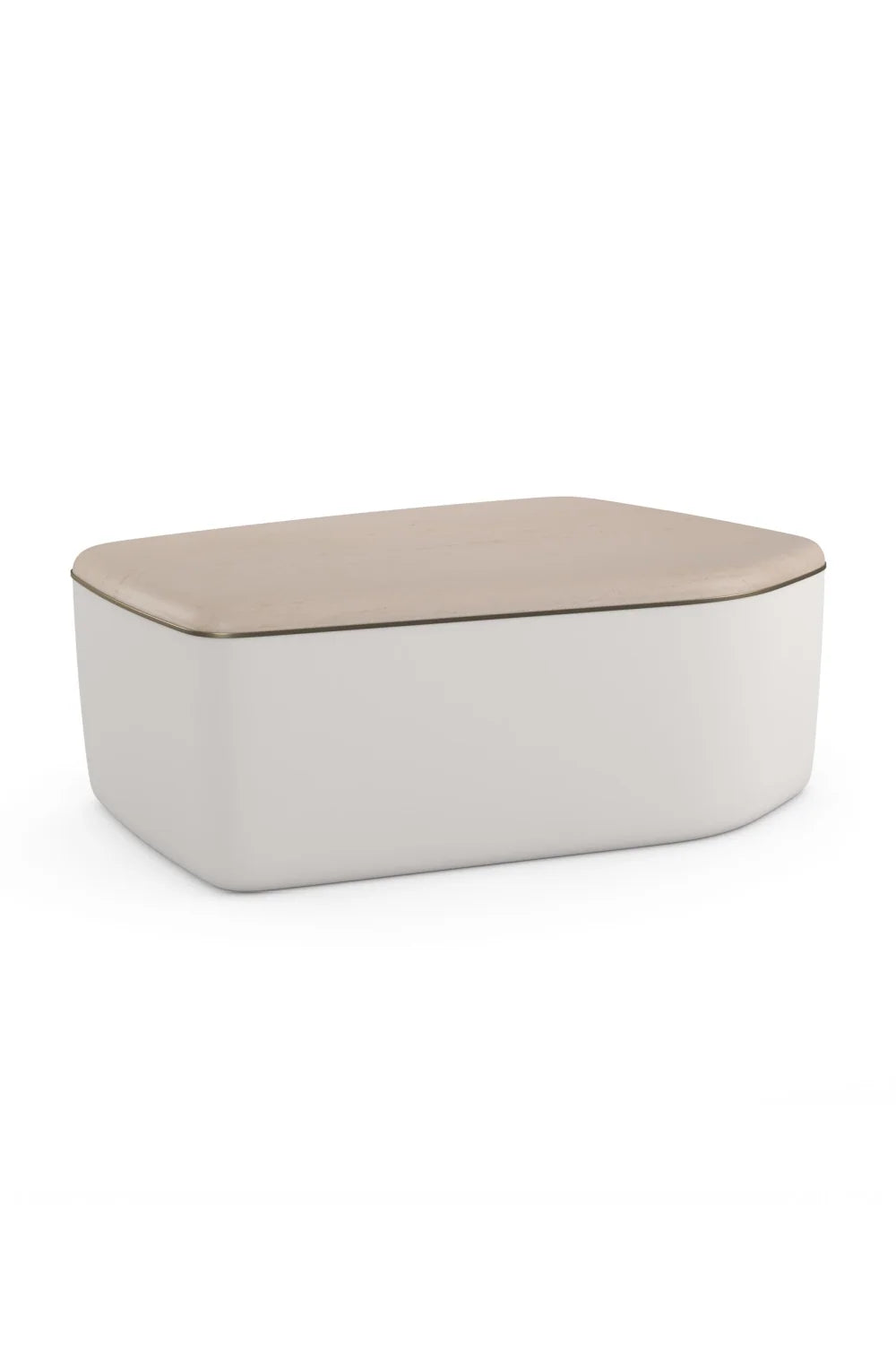 Luxury Ivory Boucle Travertine Coffee Table Modern Italian Style for Villa