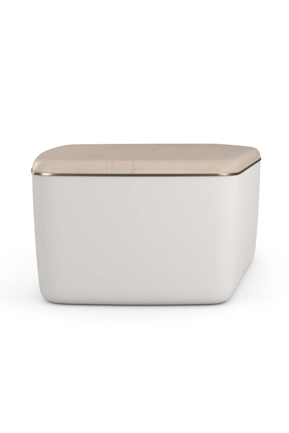 Luxury Ivory Boucle Travertine Coffee Table Modern Italian Style for Villa