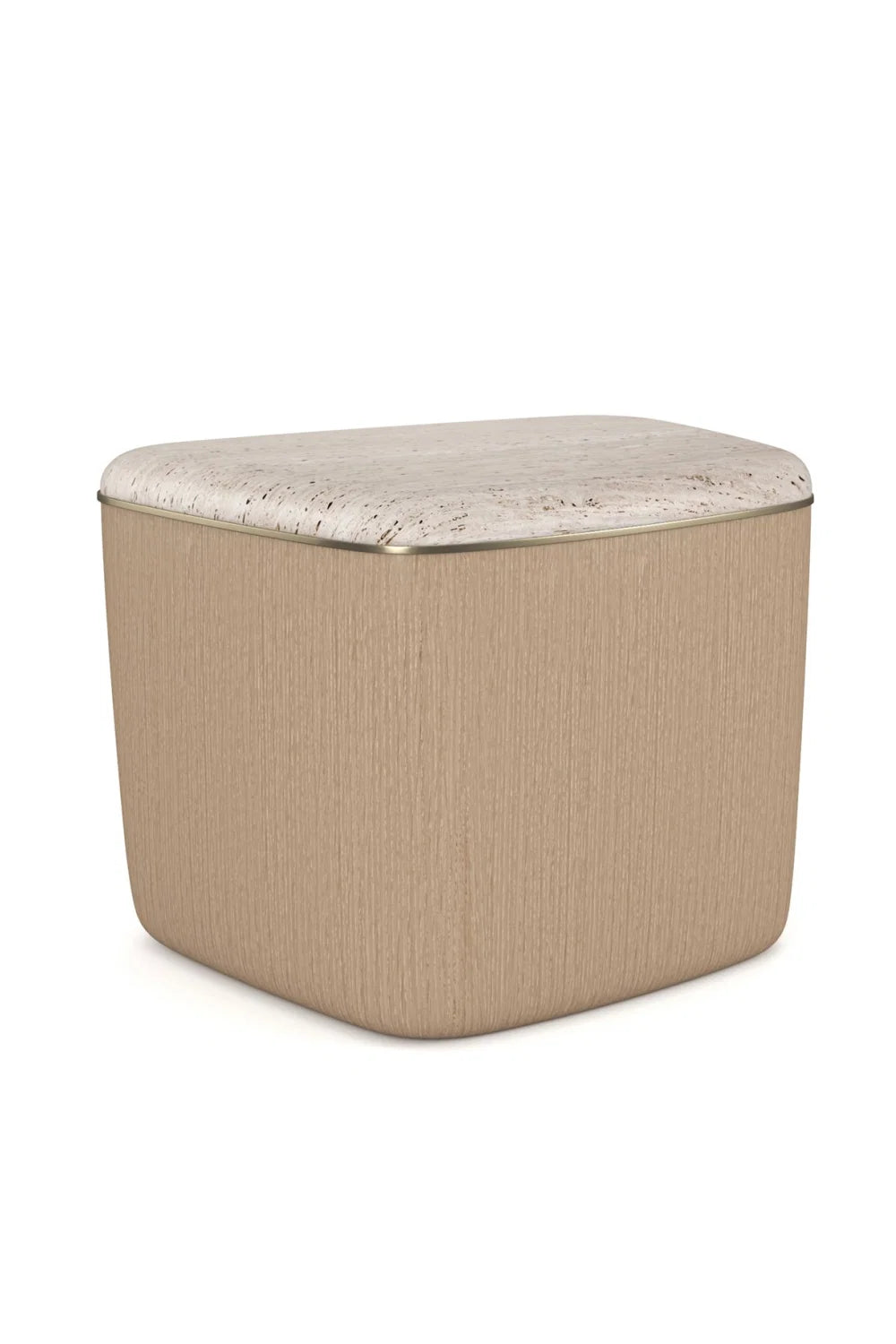 Luxury Ivory Boucle Travertine Coffee Table Modern Italian Style for Villa