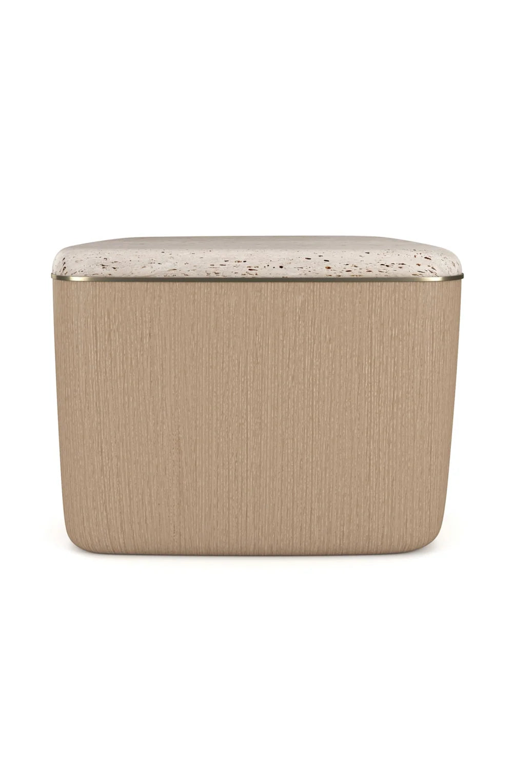 Luxury Ivory Boucle Travertine Coffee Table Modern Italian Style for Villa