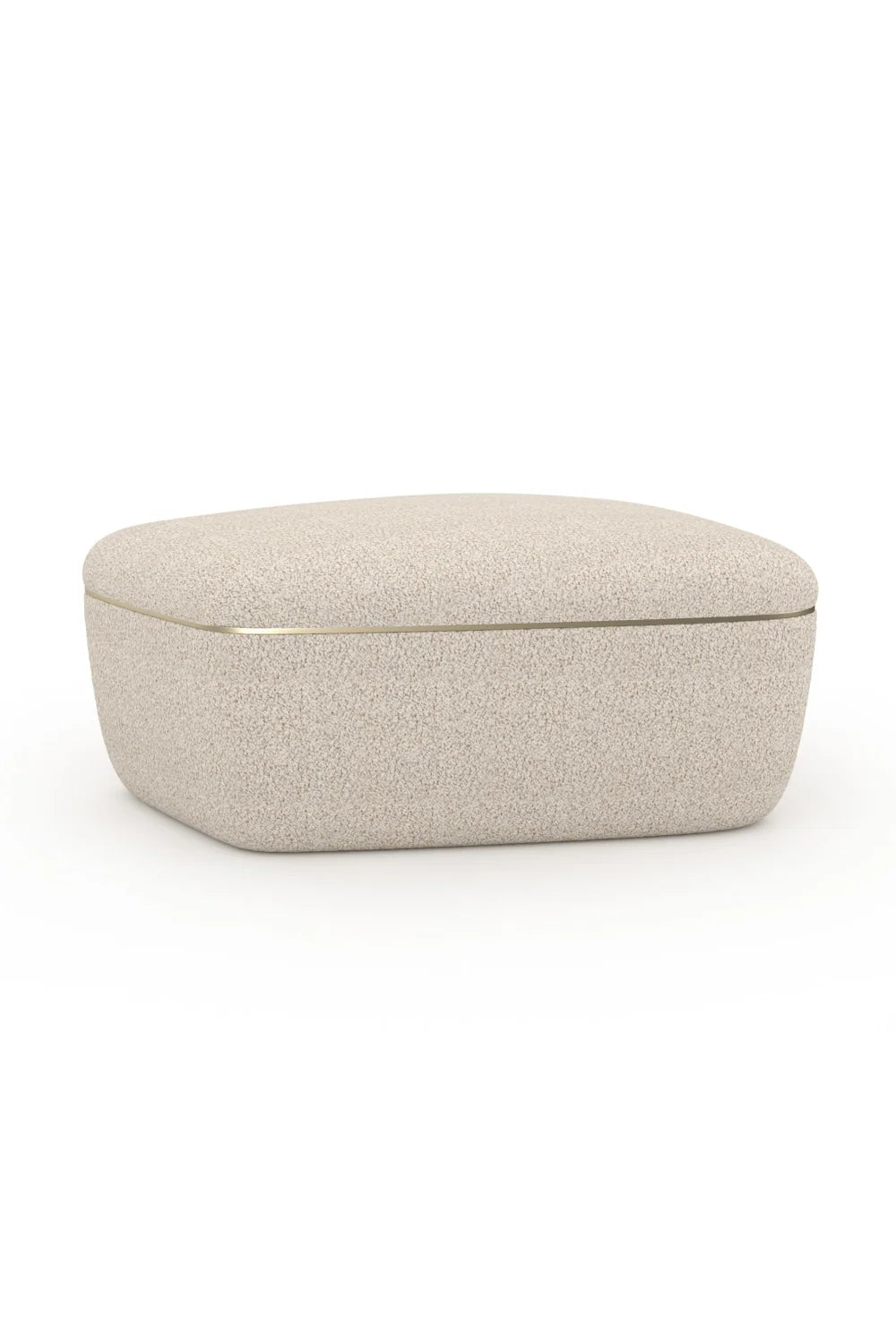 Luxury Ivory Boucle Travertine Coffee Table Modern Italian Style for Villa