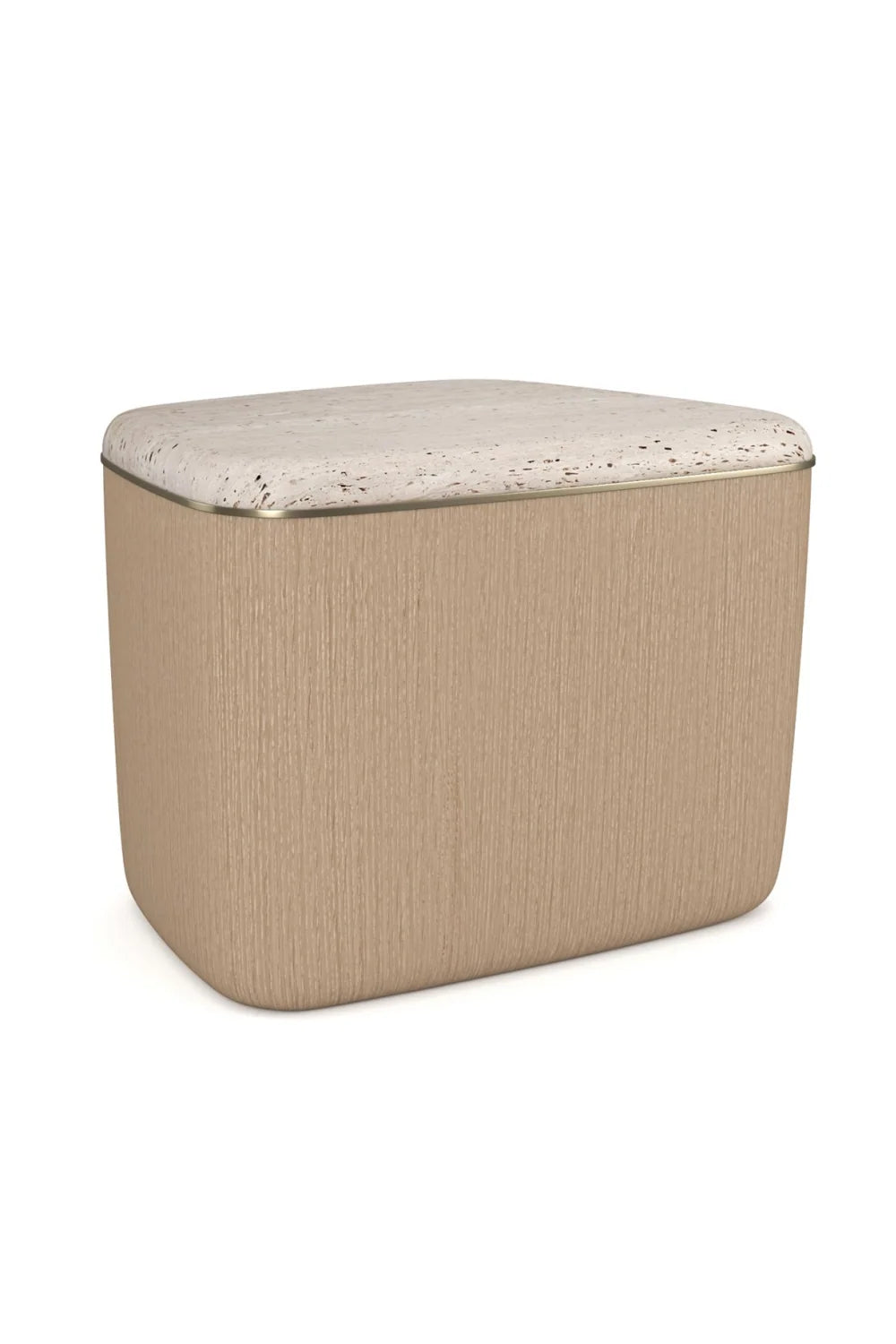 Luxury Ivory Boucle Travertine Coffee Table Modern Italian Style for Villa