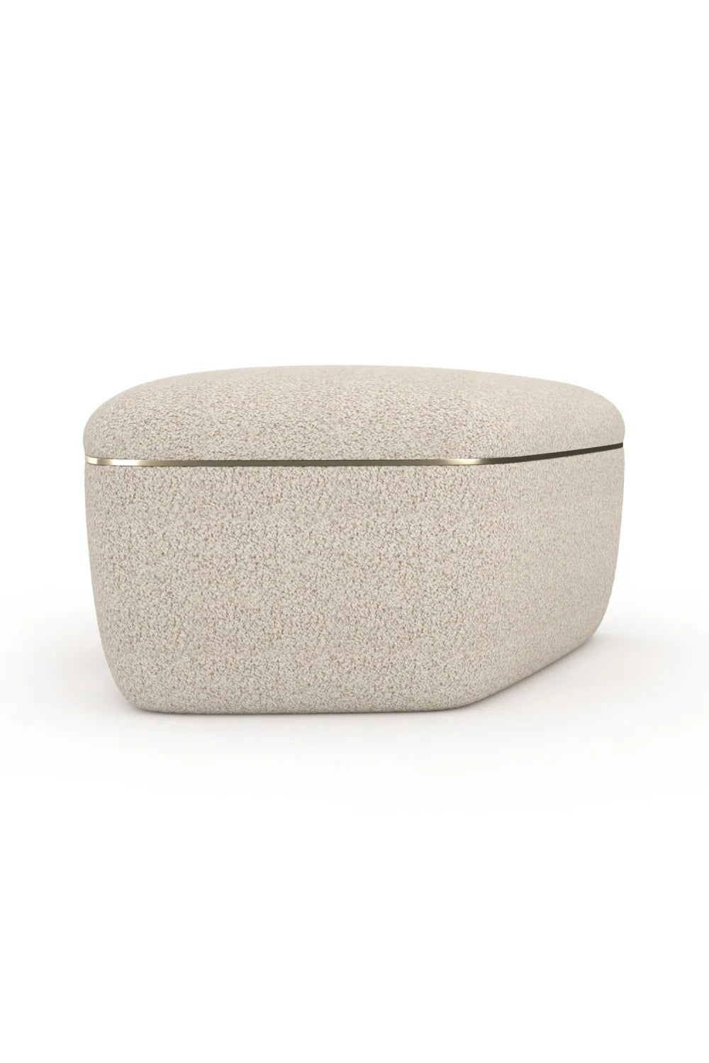 Luxury Ivory Boucle Travertine Coffee Table Modern Italian Style for Villa