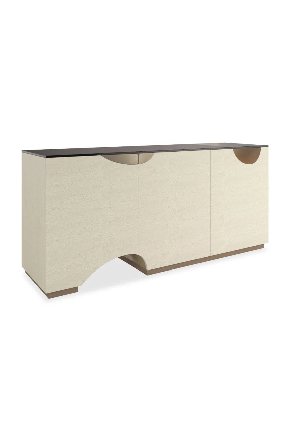 Luxury Ivory Craze 3-Door Media Console Modern Italian Style for Villa