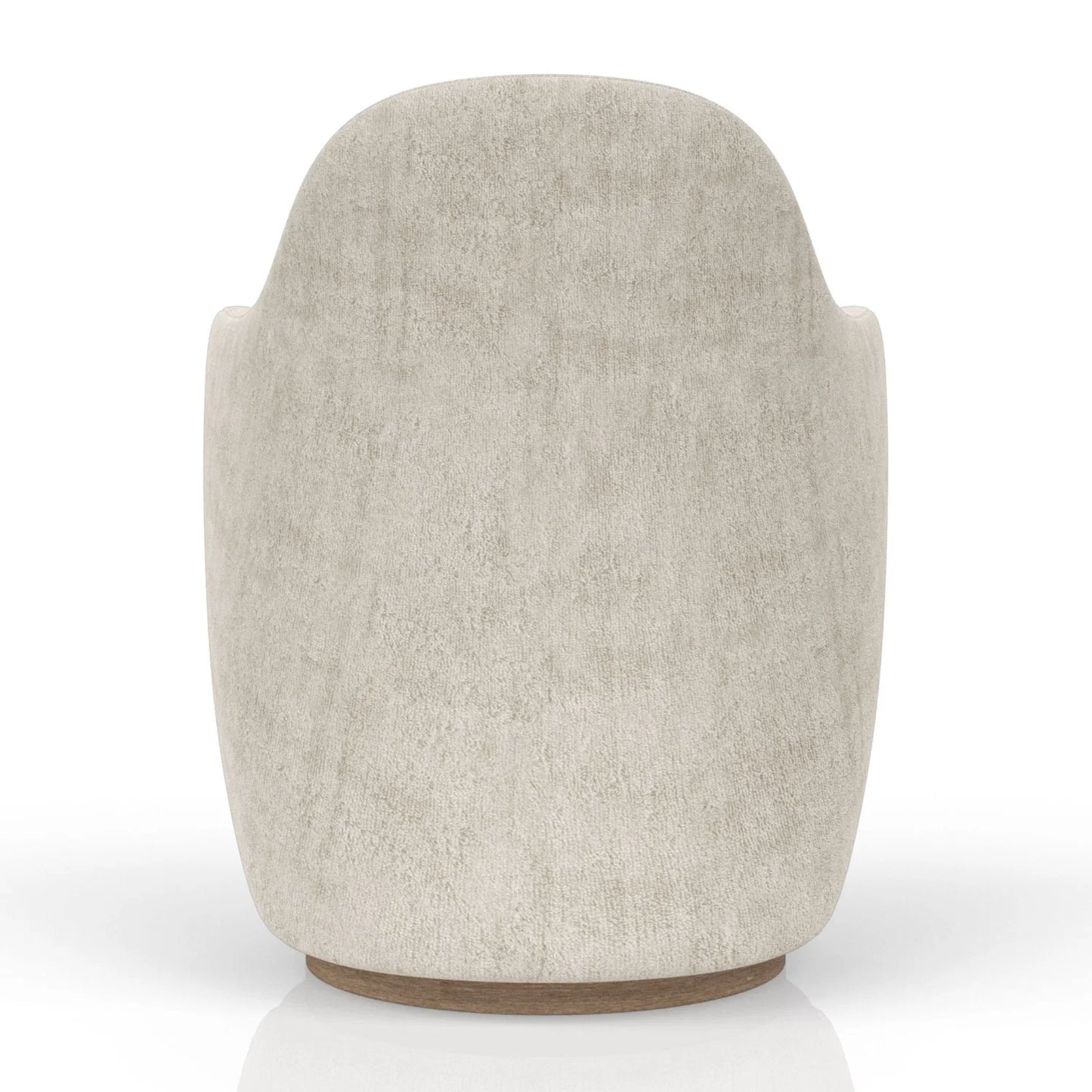 Luxury Ivory Fabric Swivel Lounge Chair Modern Italian Style for Villa