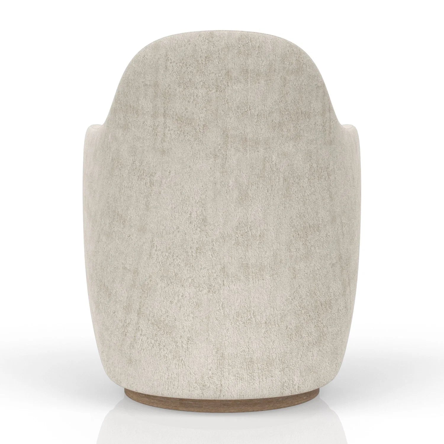 Luxury Ivory Fabric Swivel Lounge Chair Modern Italian Style for Villa