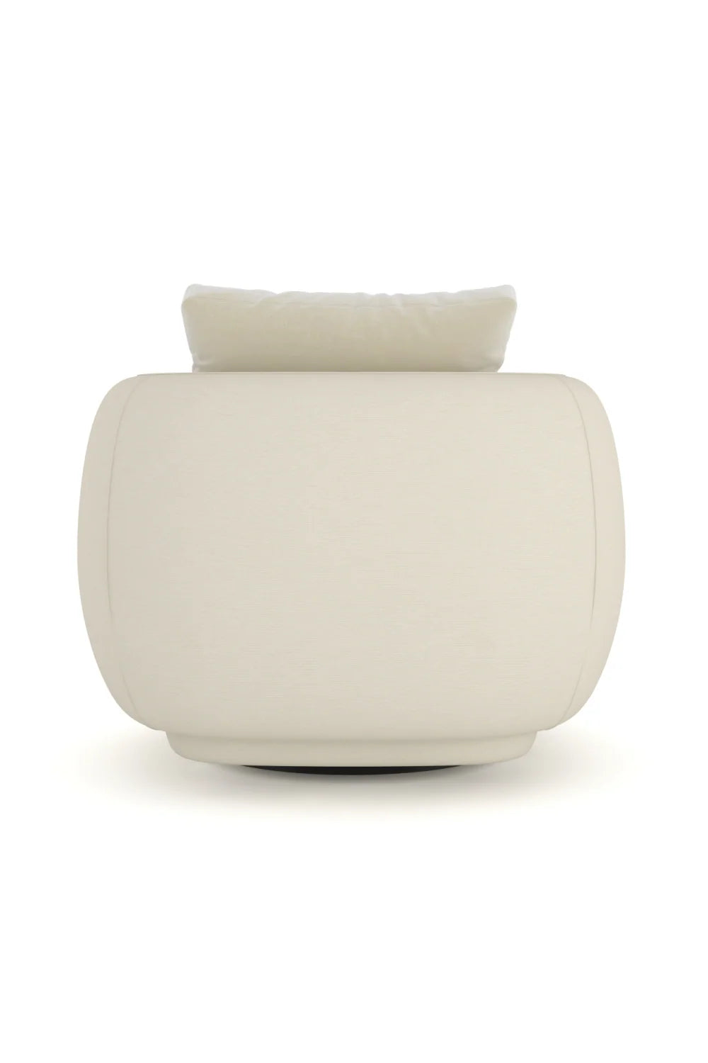 Luxury Ivory Linen Swivel Accent Chair European Style for Villa