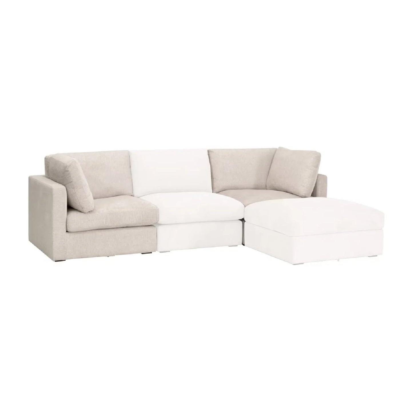 Luxury Ivory Modular Chair Modern Italian Style for Villa