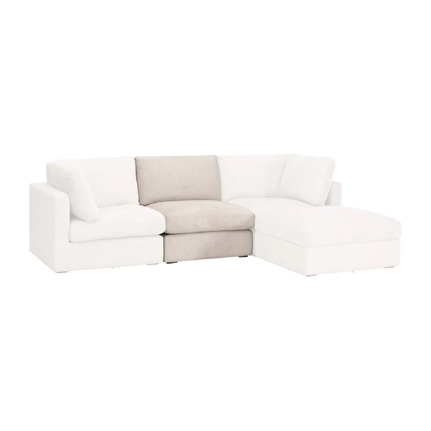 Luxury Ivory Modular Chair Modern Italian Style for Villa