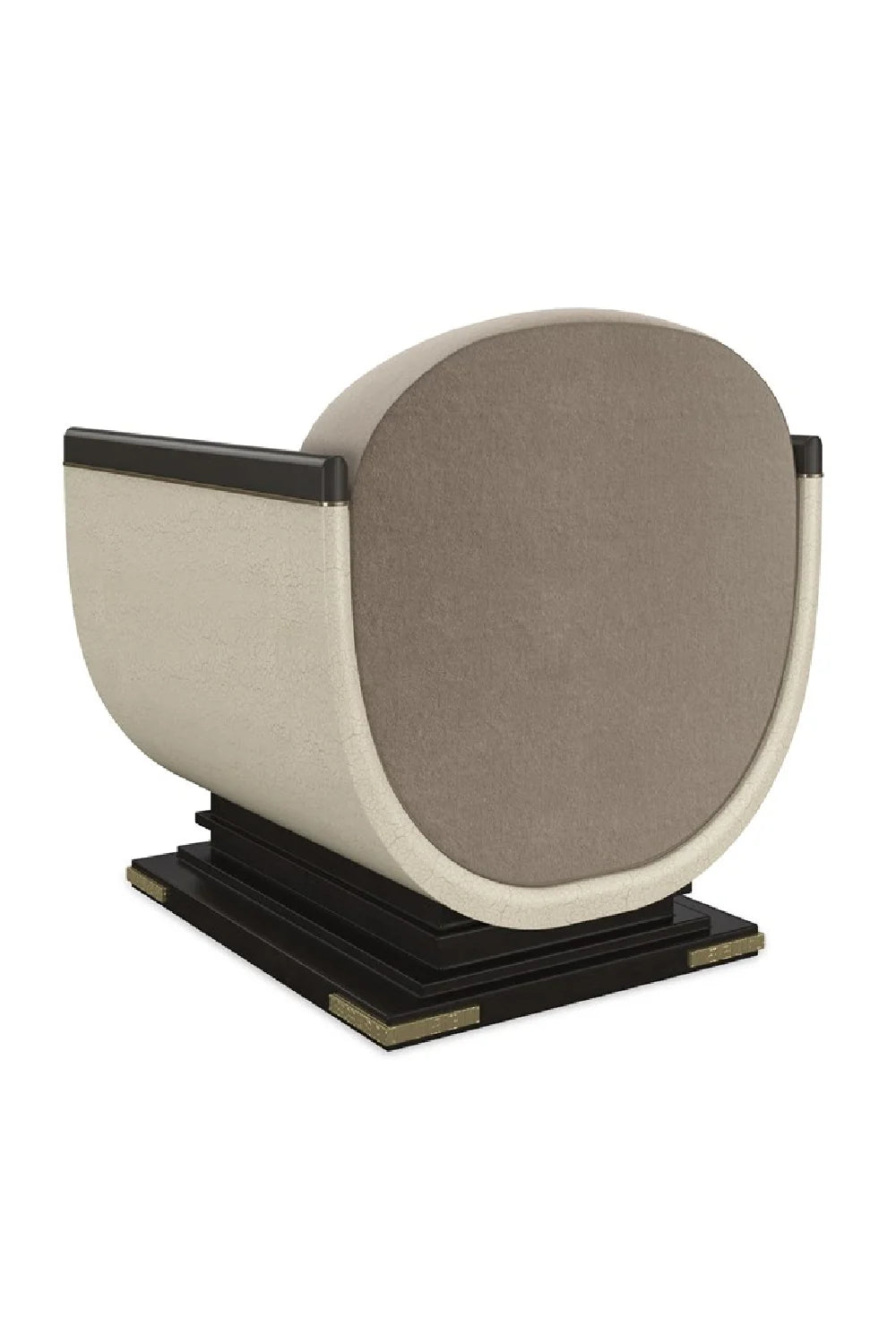 Luxury Ivory Velvet Accent Chair Modern Italian Style for Villa