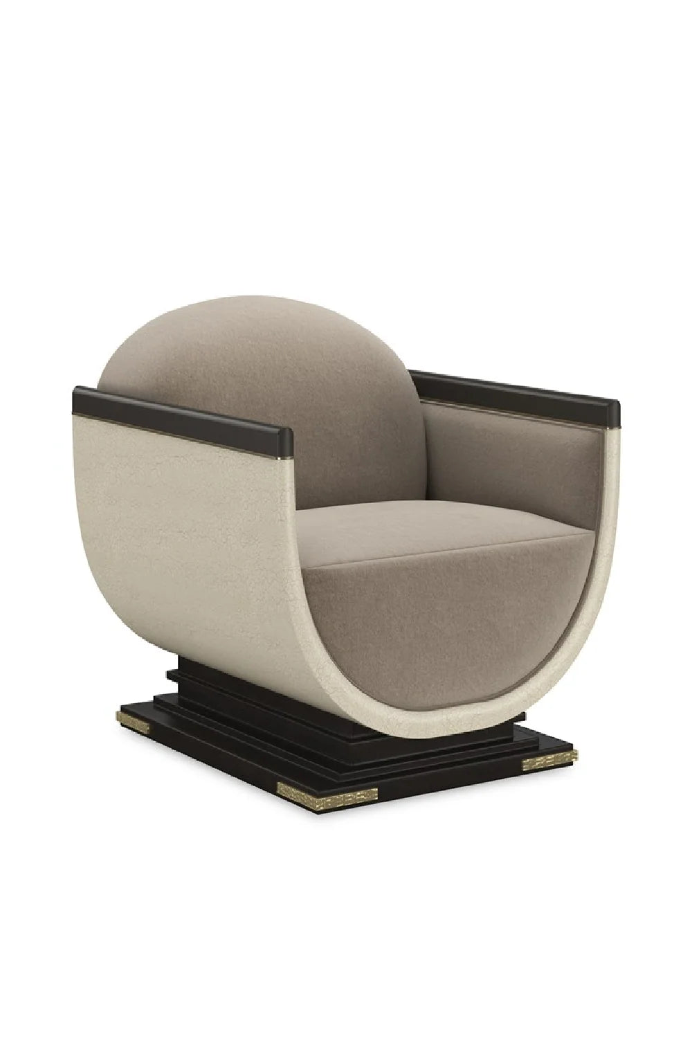 Luxury Ivory Velvet Accent Chair Modern Italian Style for Villa