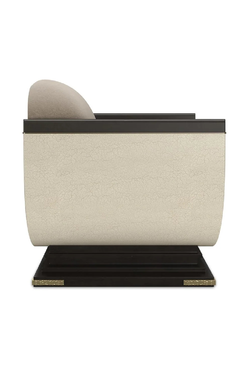 Luxury Ivory Velvet Accent Chair Modern Italian Style for Villa