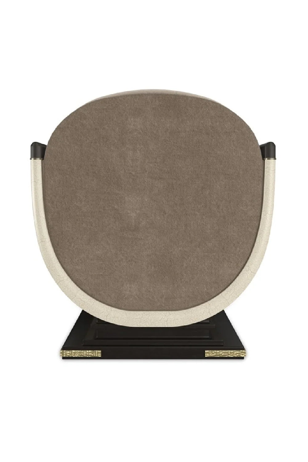 Luxury Ivory Velvet Accent Chair Modern Italian Style for Villa