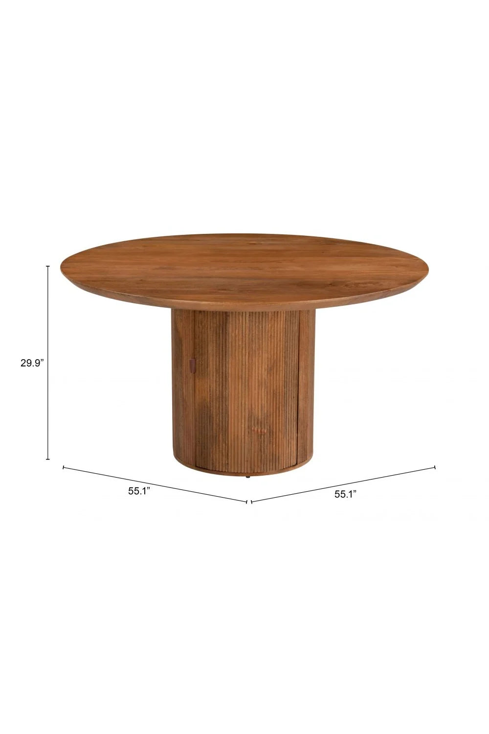 Luxury Izola Mango Wood Dining Table Modern Italian Style for Villa
