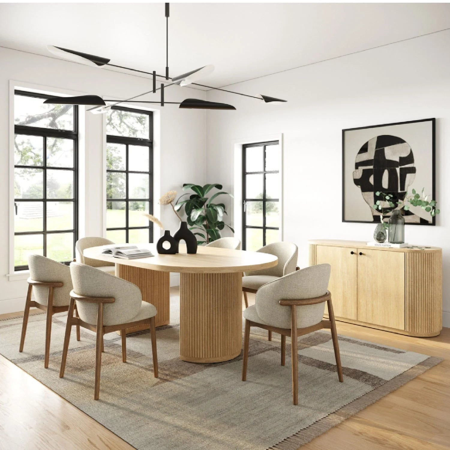 Luxury Jacobson Oval Dining Table Modern Italian Style for Villa