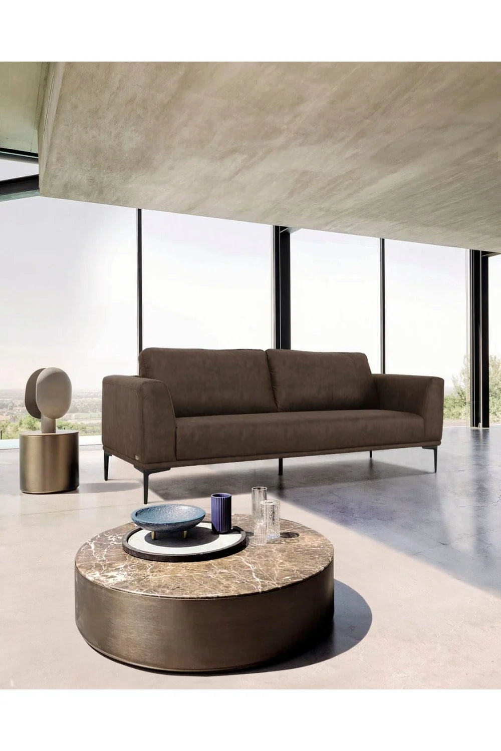 Luxury Jada Fabric Loveseat Modern Italian Style for Villa
