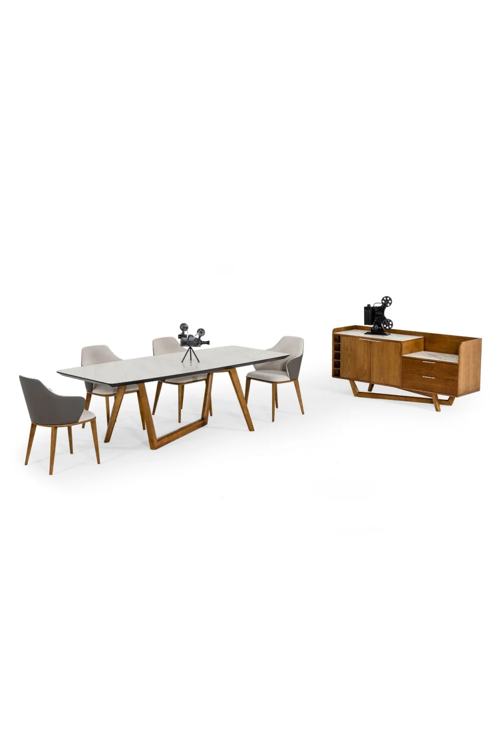 Luxury James Marble Top Dining Table Modern Italian Style for Villa