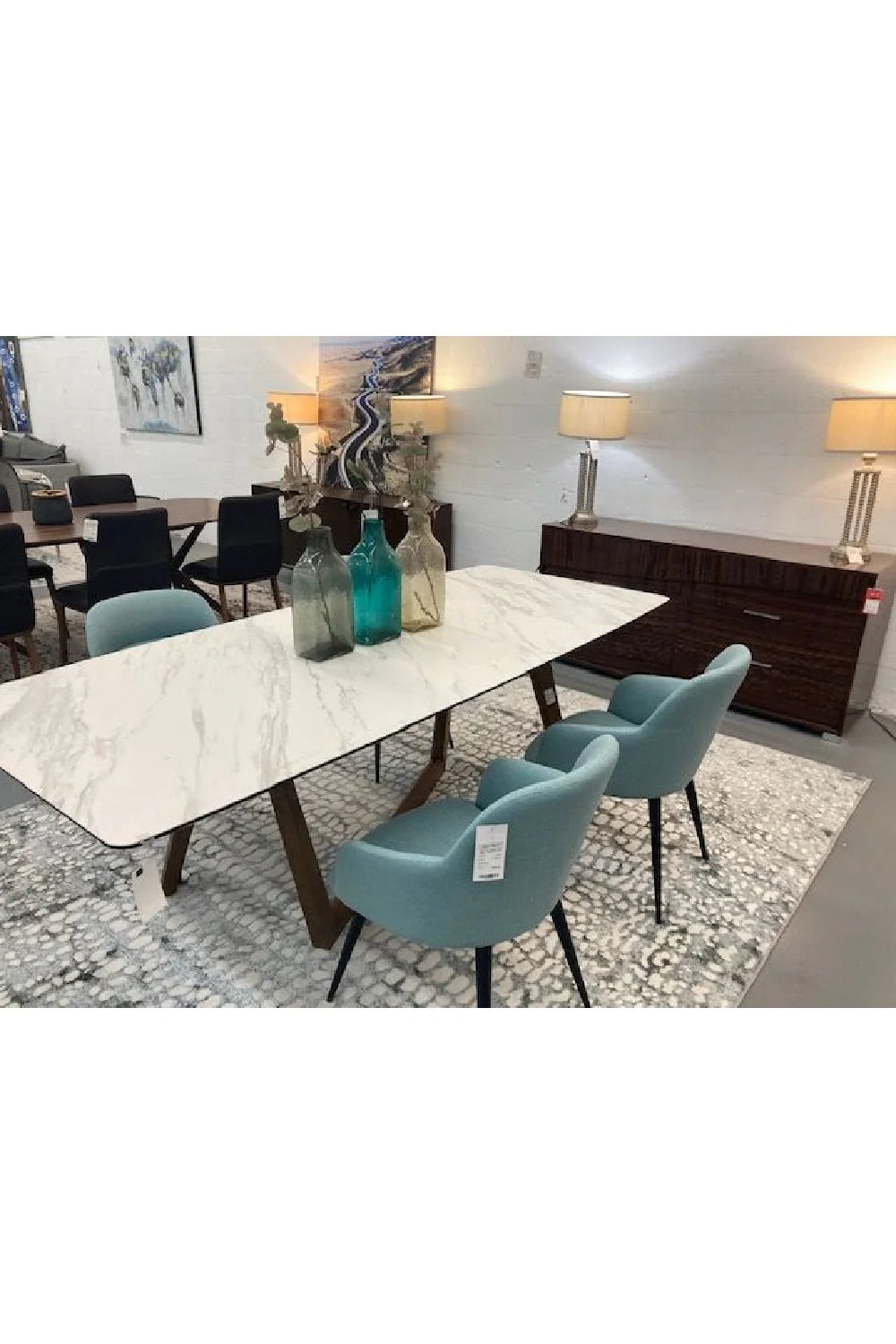 Luxury James Marble Top Dining Table Modern Italian Style for Villa