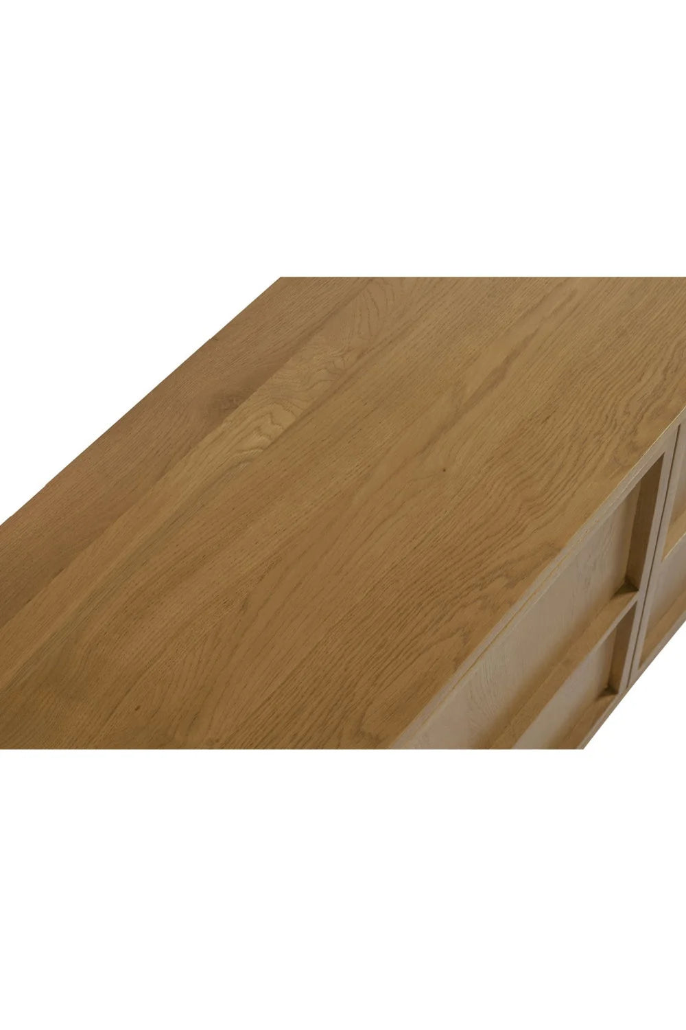 Luxury Japandi Oak 4-Door Sideboard European Style for Villa