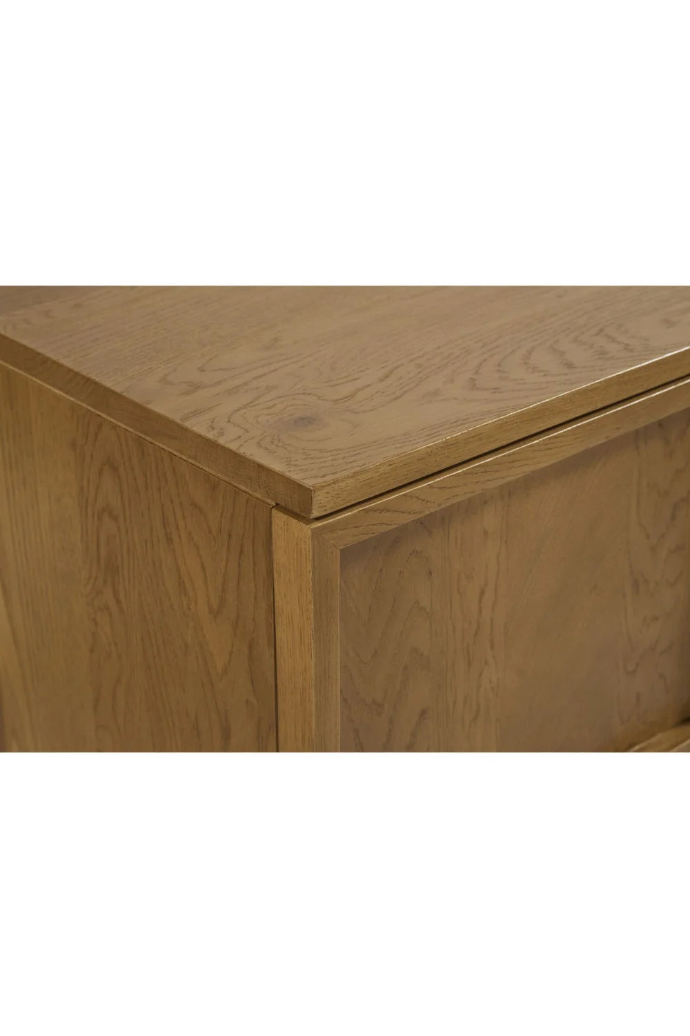Luxury Japandi Oak 4-Door Sideboard European Style for Villa