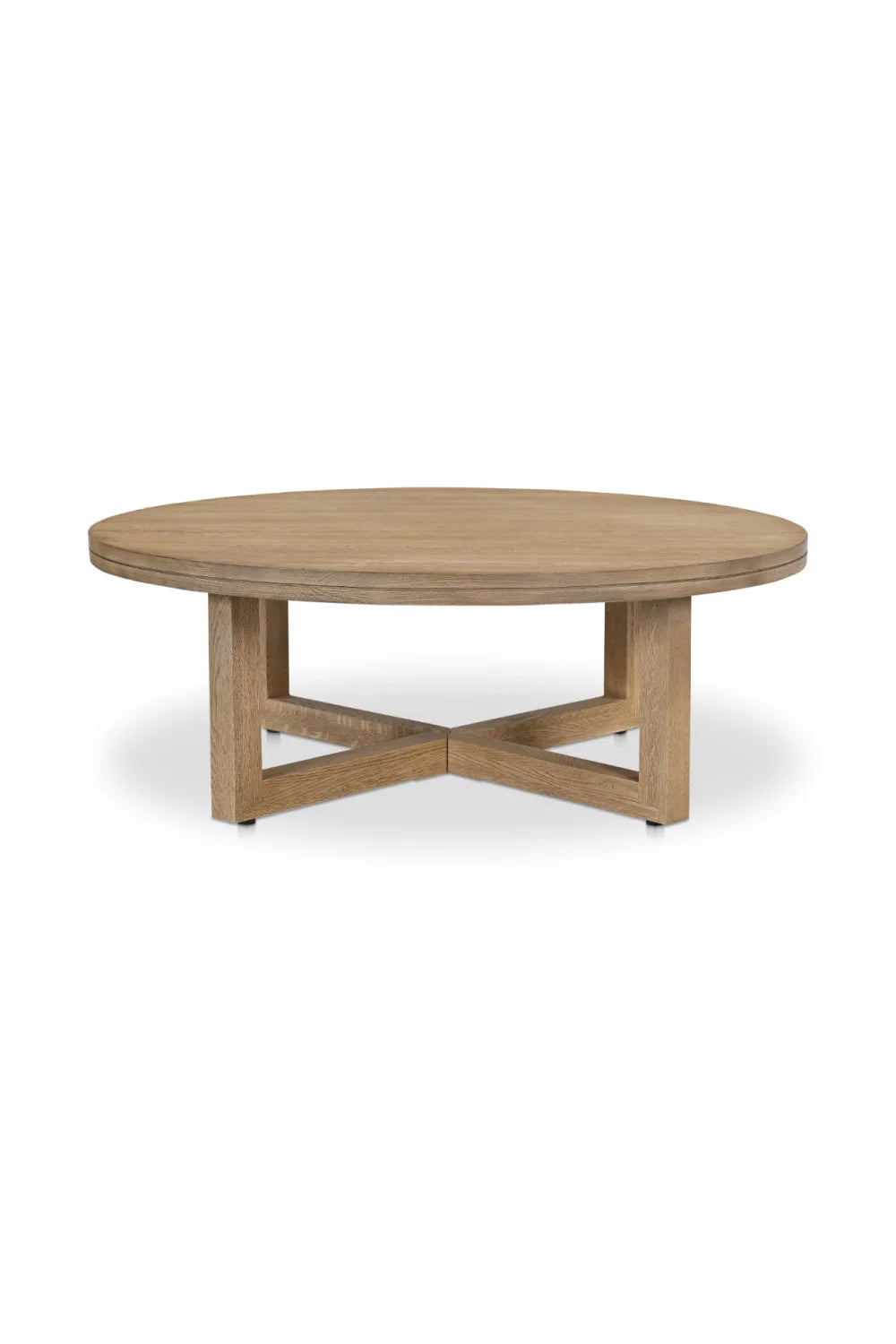 Luxury Joel Round Solid Oak Coffee Table Modern Italian Style for Villa