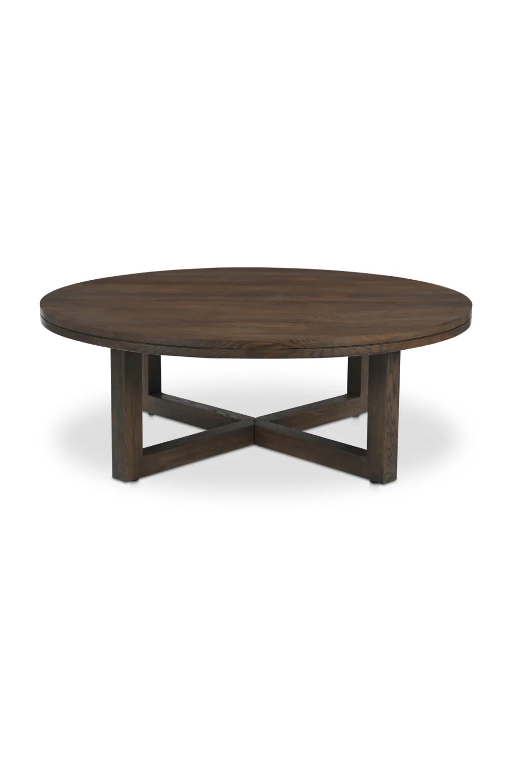 Luxury Joel Round Solid Oak Coffee Table Modern Italian Style for Villa