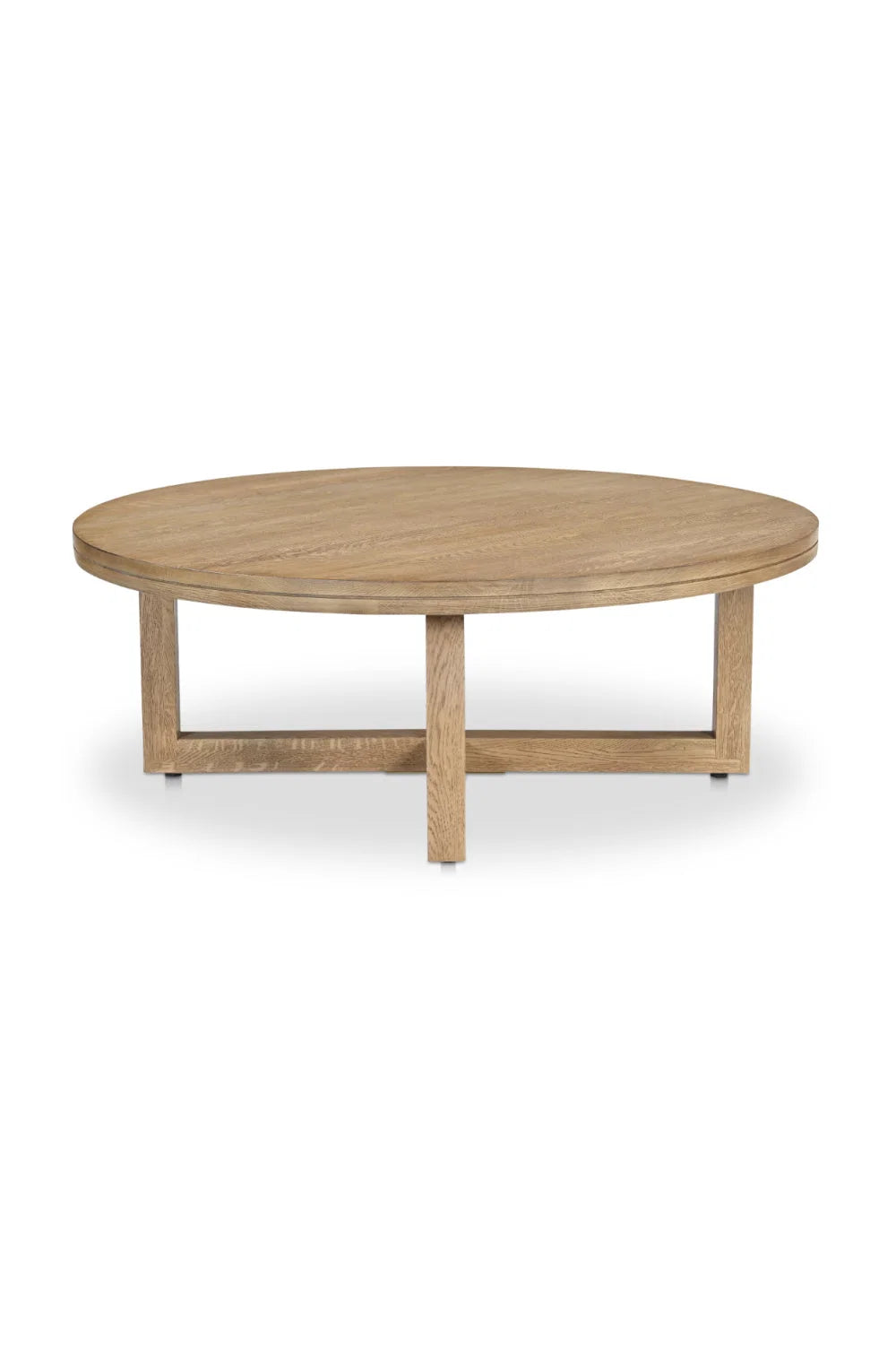 Luxury Joel Round Solid Oak Coffee Table Modern Italian Style for Villa