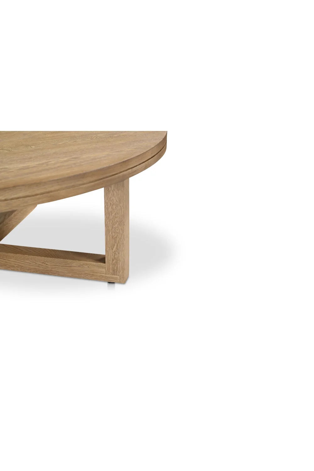 Luxury Joel Round Solid Oak Coffee Table Modern Italian Style for Villa