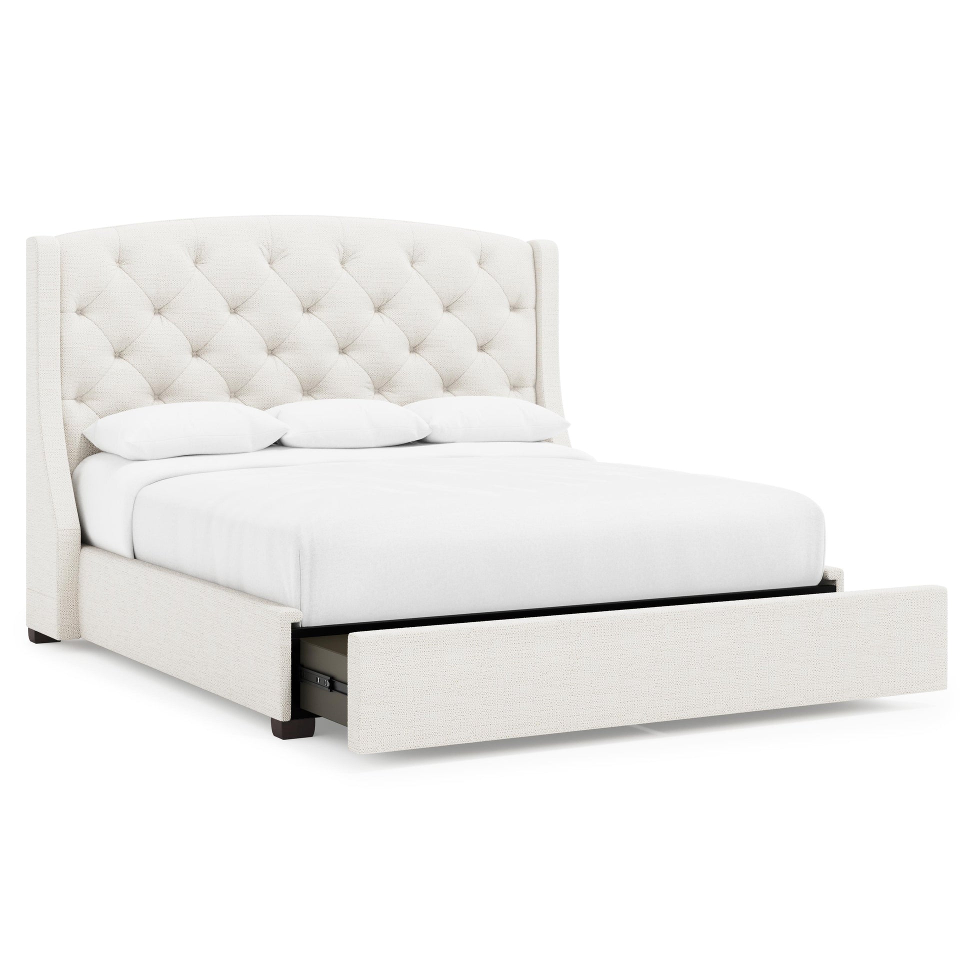 Luxury Jordan Fabric Storage Shelter Bed Modern Italian Style for Villa