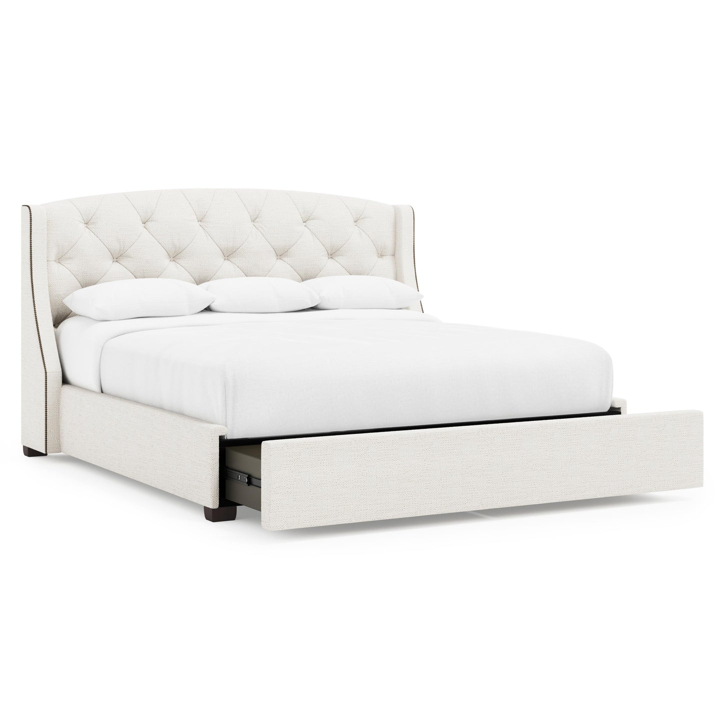 Luxury Jordan Fabric Storage Shelter Bed Modern Italian Style for Villa
