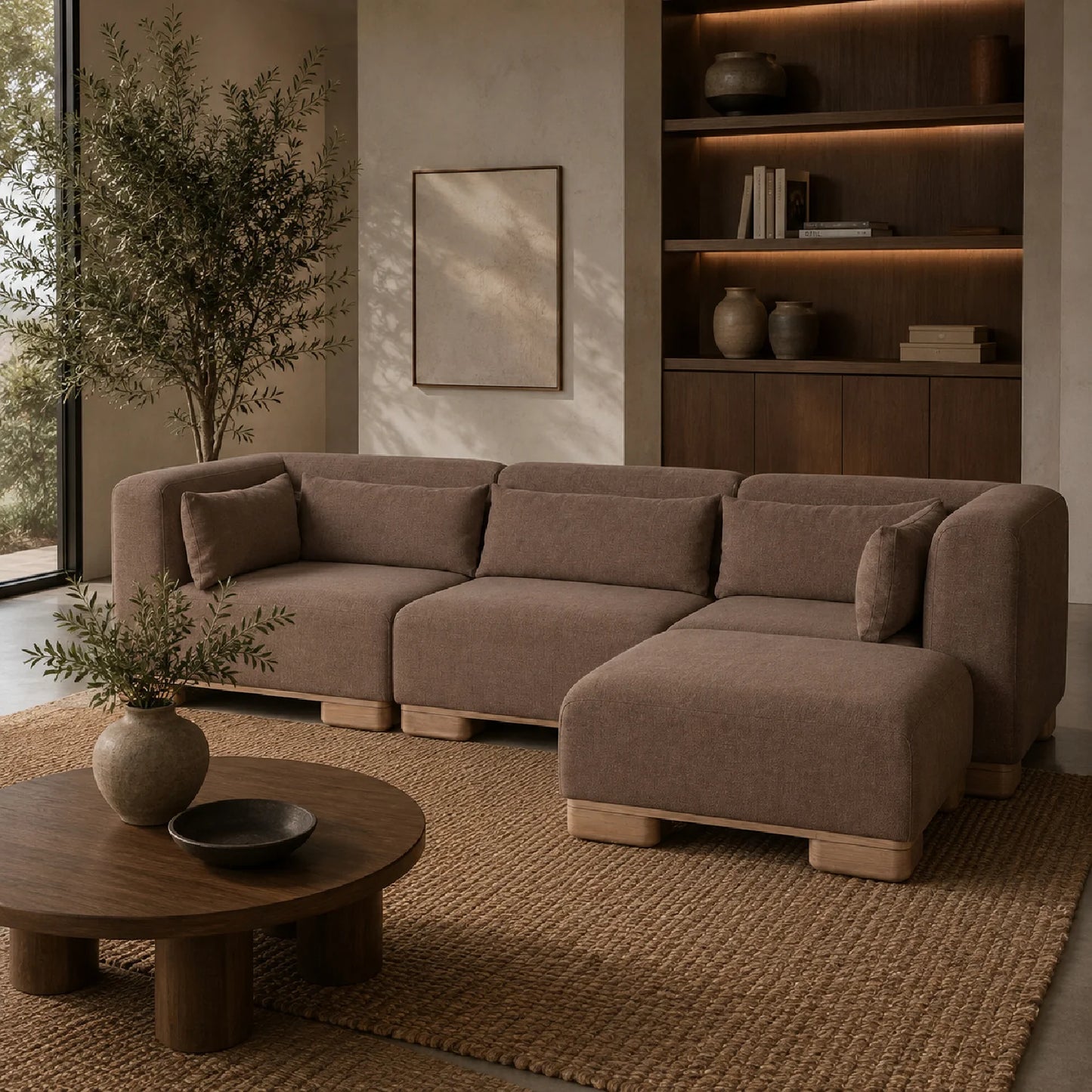 Luxury June Fabric Modular Sofa Modern Italian Style for Villa