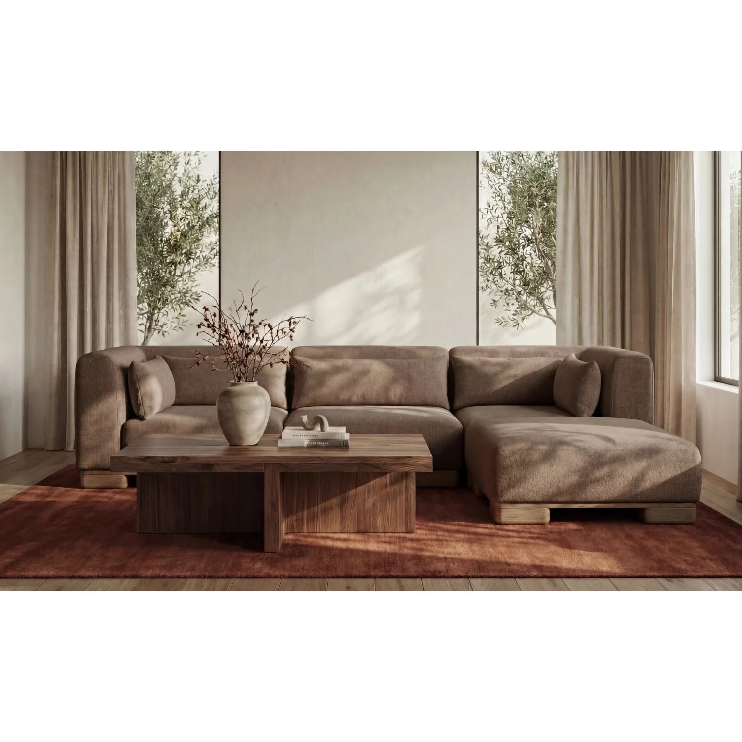 Luxury June Fabric Modular Sofa Modern Italian Style for Villa