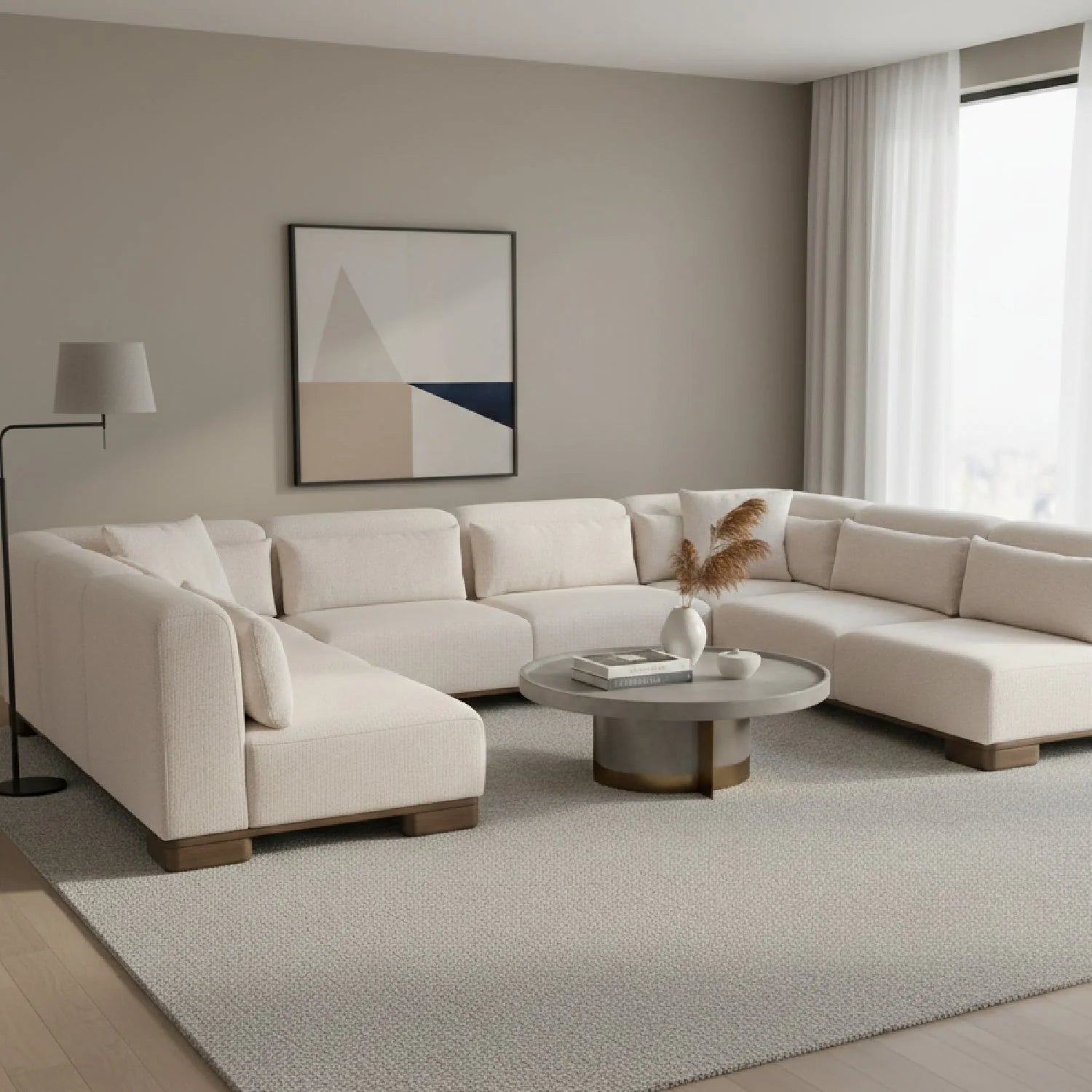 Luxury June Fabric Modular Sofa Modern Italian Style for Villa