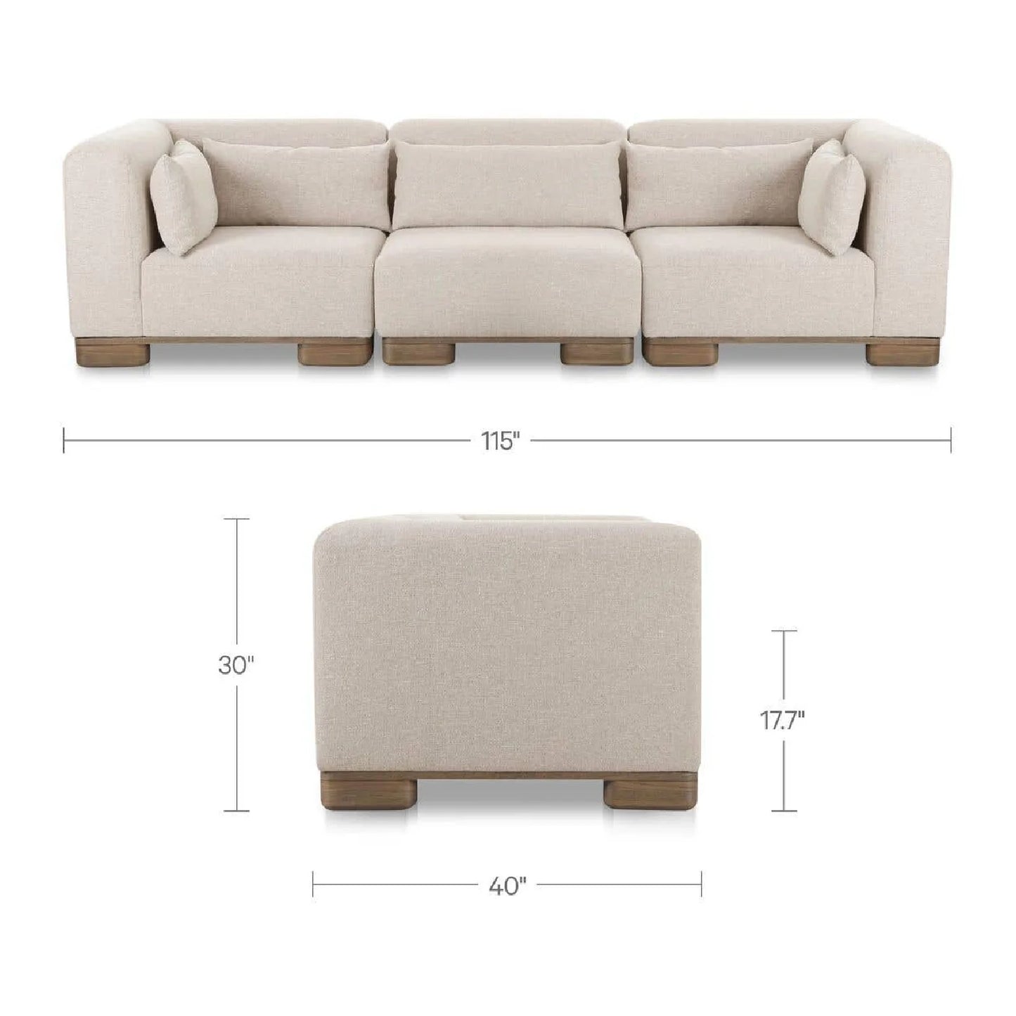 Luxury June Modular Sectional Sofa Modern Italian Style for Villa