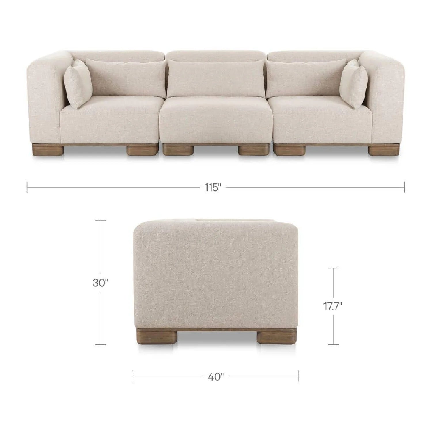 Luxury June Modular Sectional Sofa Modern Italian Style for Villa