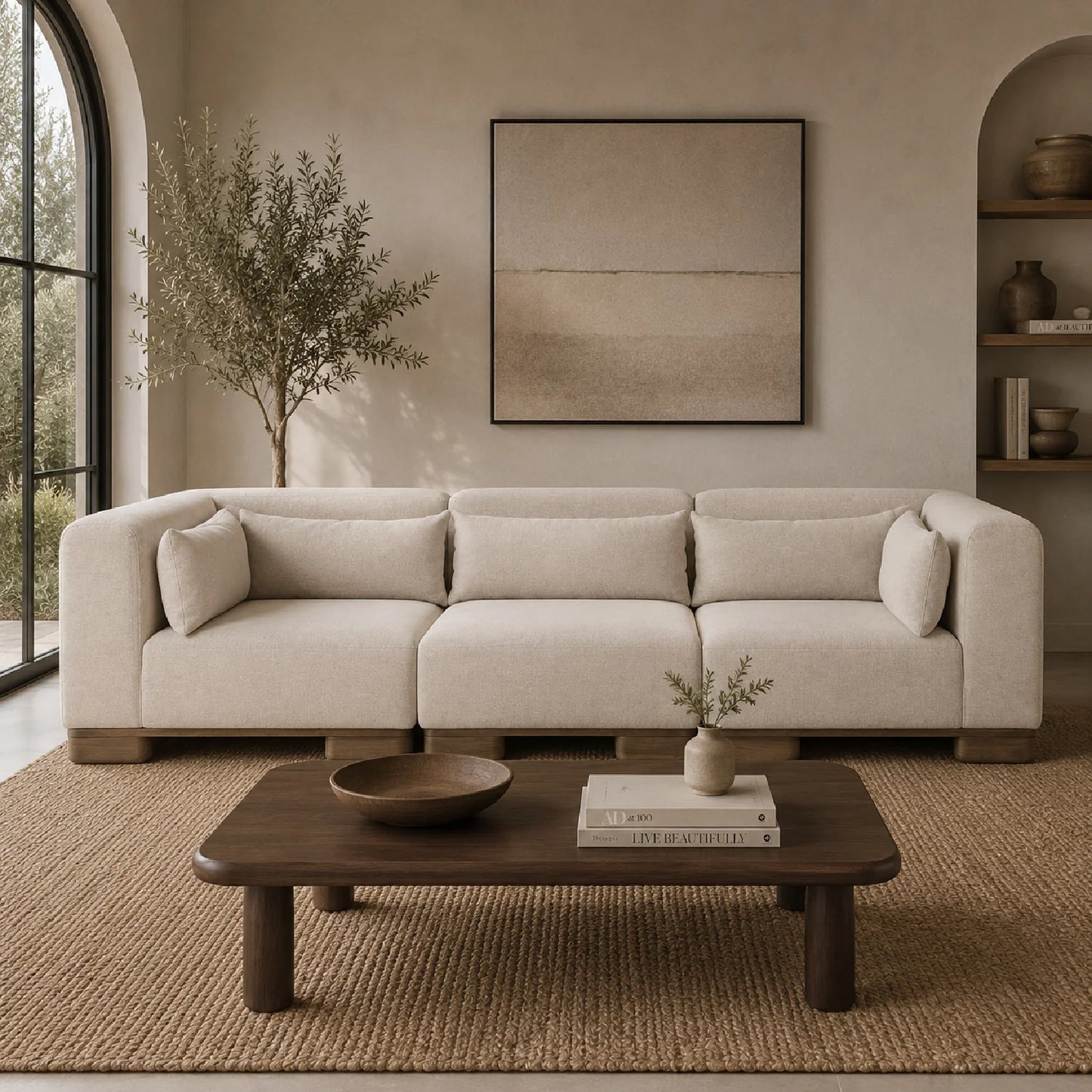 Luxury June Modular Sectional Sofa Modern Italian Style for Villa