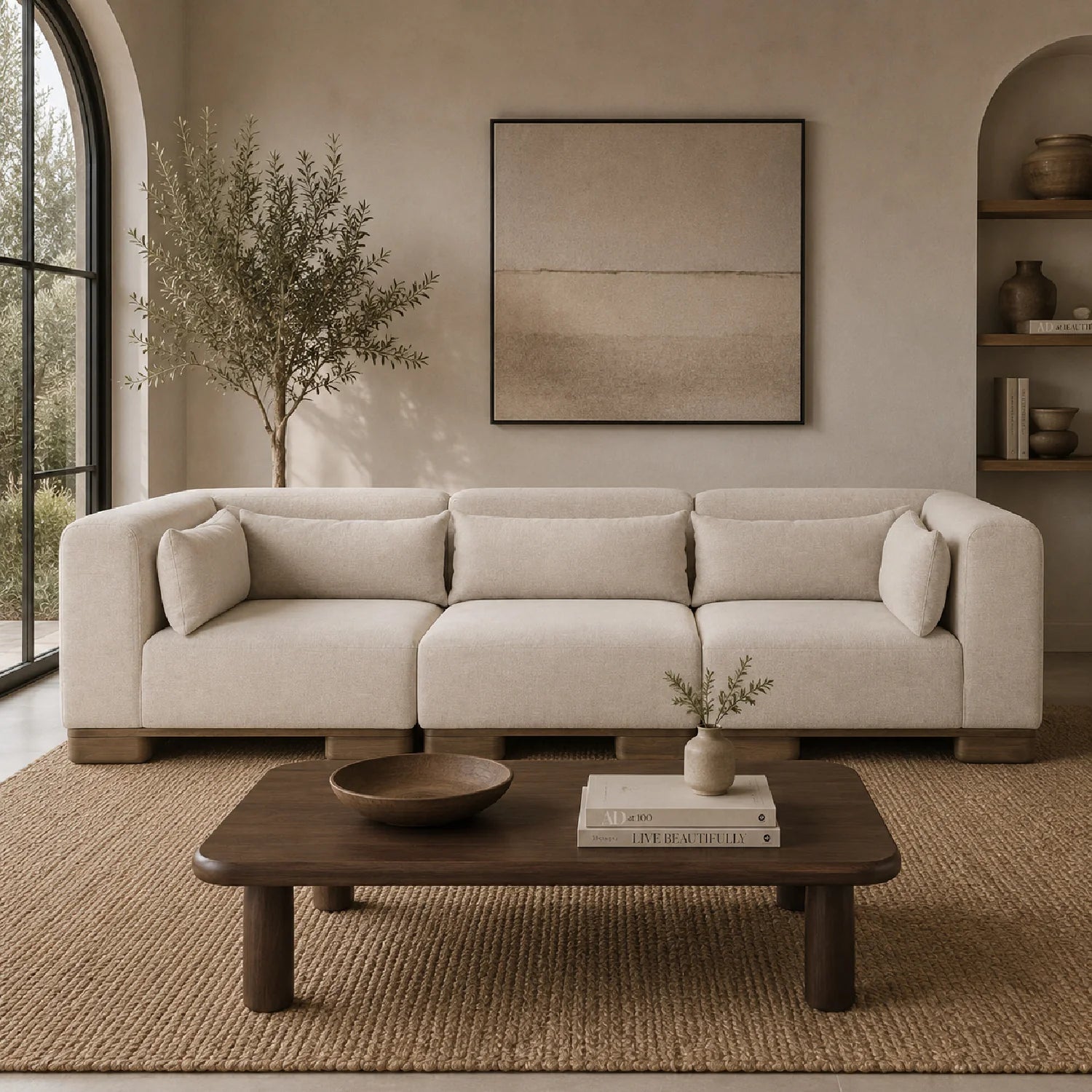 Luxury June Modular Sectional Sofa Modern Italian Style for Villa