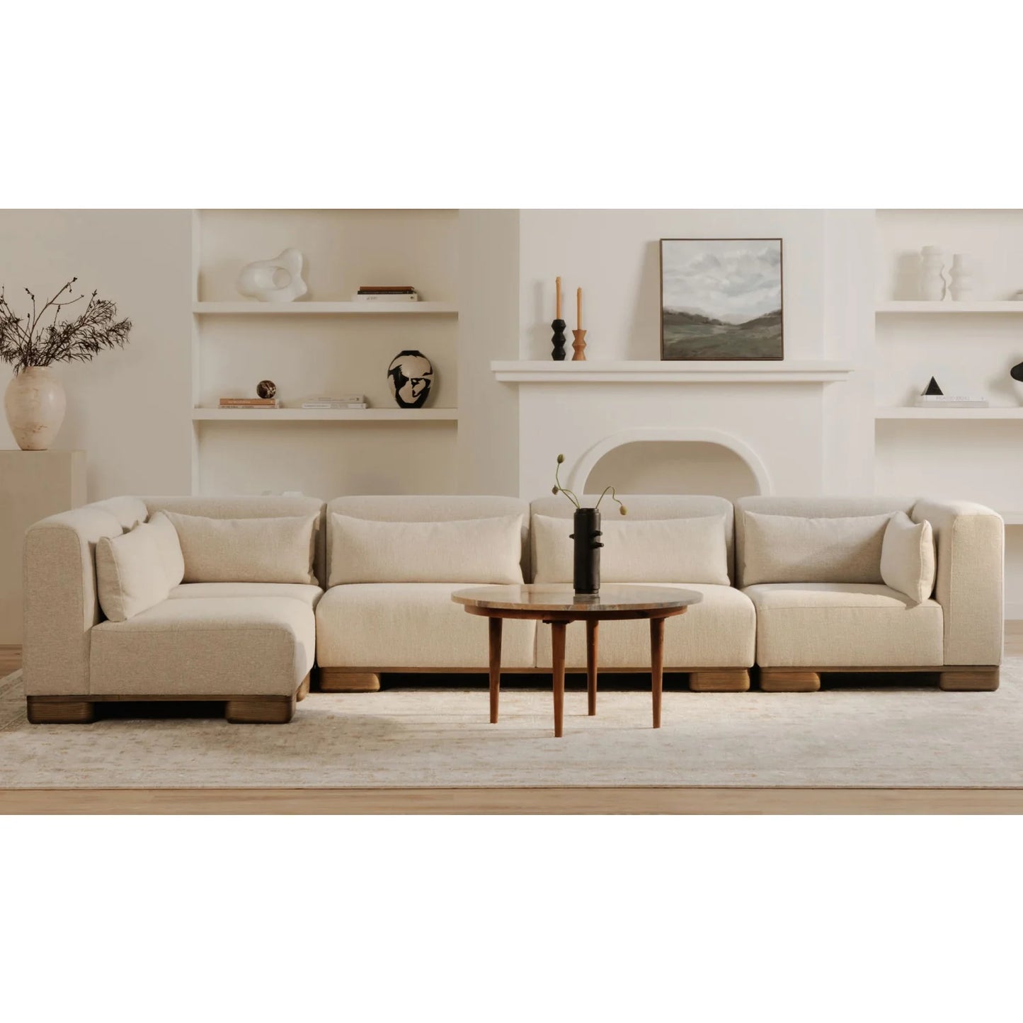 Luxury June Modular Sectional Sofa Modern Italian Style for Villa