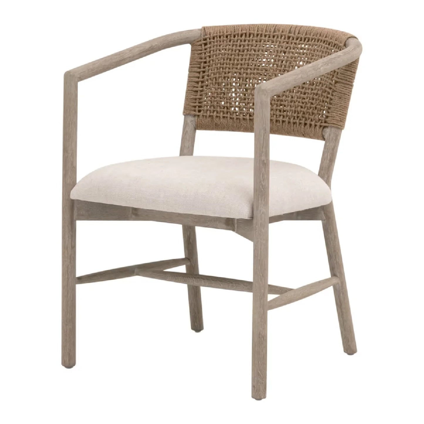 Luxury Jute Twine Accent Chair Modern Italian Style for Villa