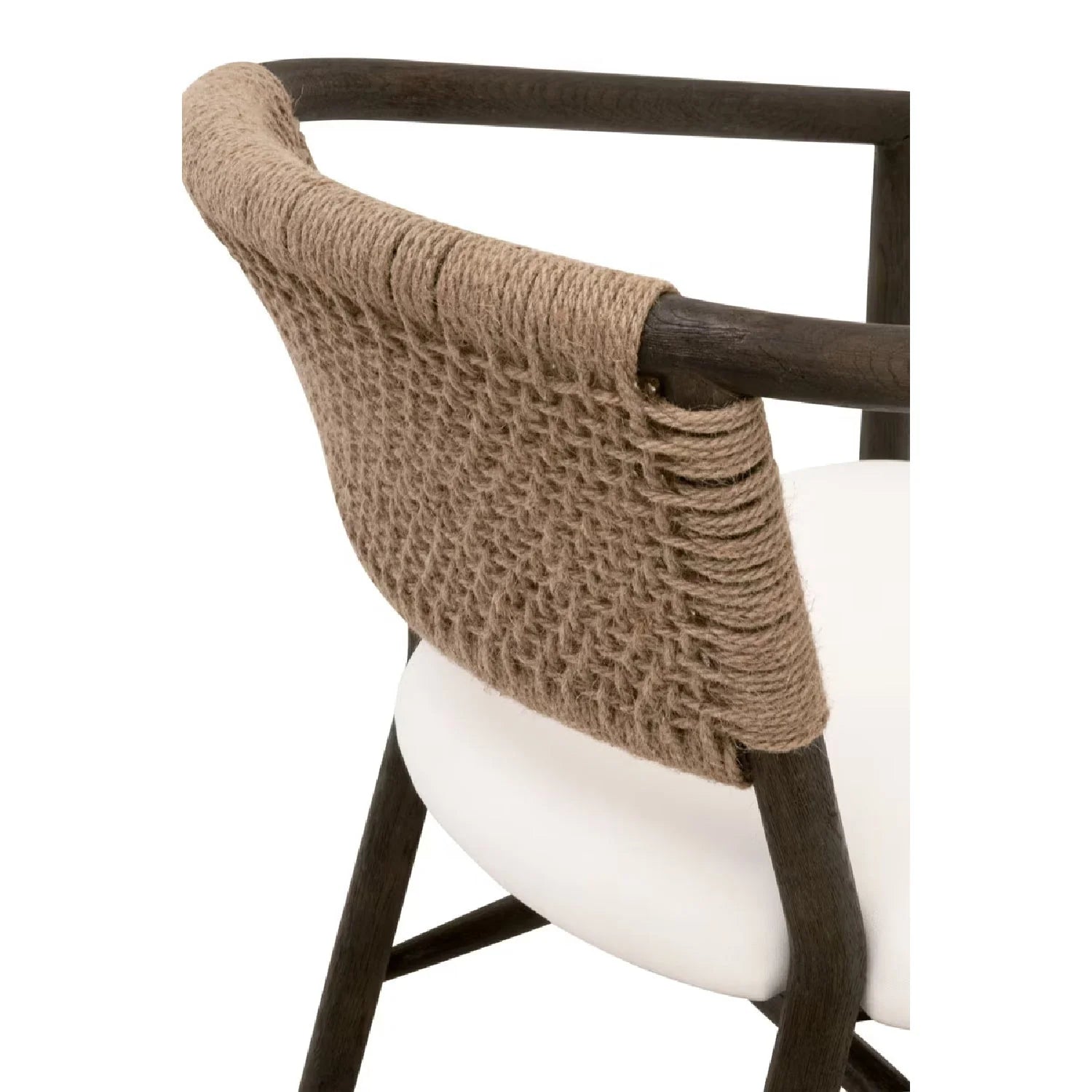 Luxury Jute Twine Accent Chair Modern Italian Style for Villa