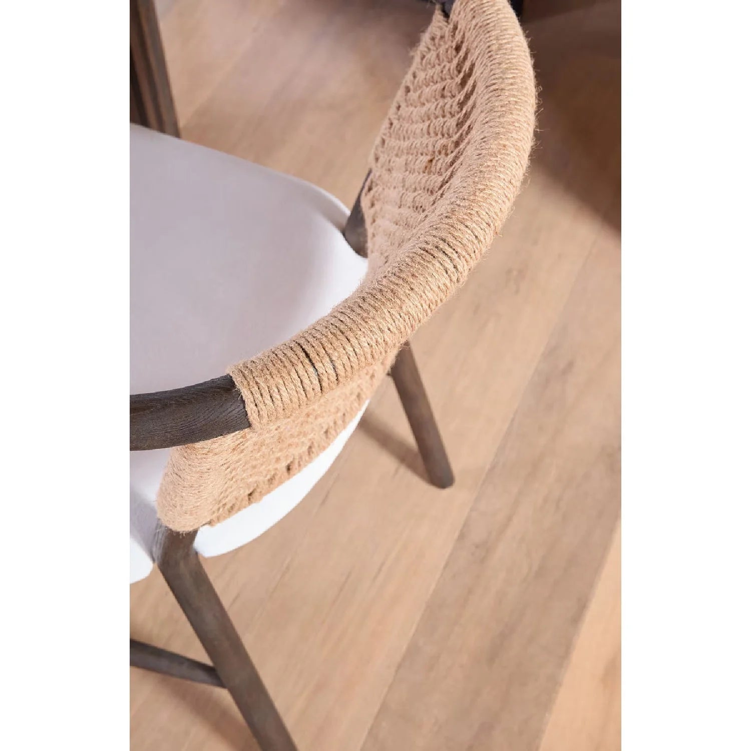 Luxury Jute Twine Accent Chair Modern Italian Style for Villa