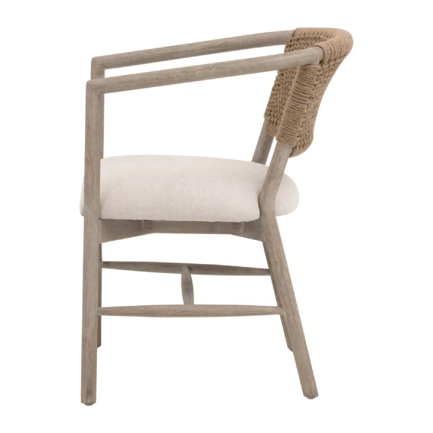 Luxury Jute Twine Accent Chair Modern Italian Style for Villa