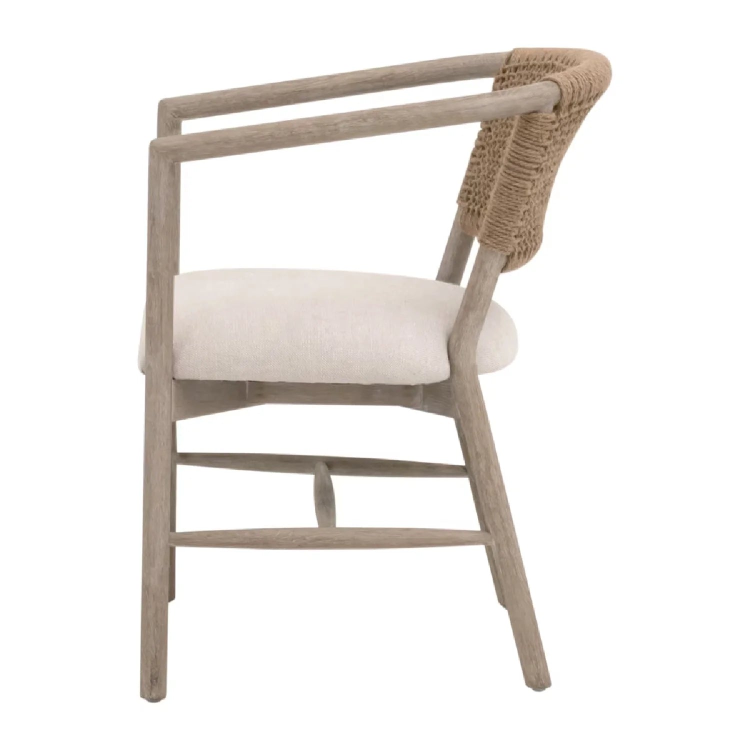 Luxury Jute Twine Accent Chair Modern Italian Style for Villa