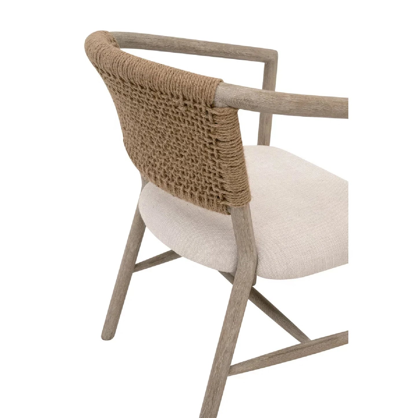 Luxury Jute Twine Accent Chair Modern Italian Style for Villa