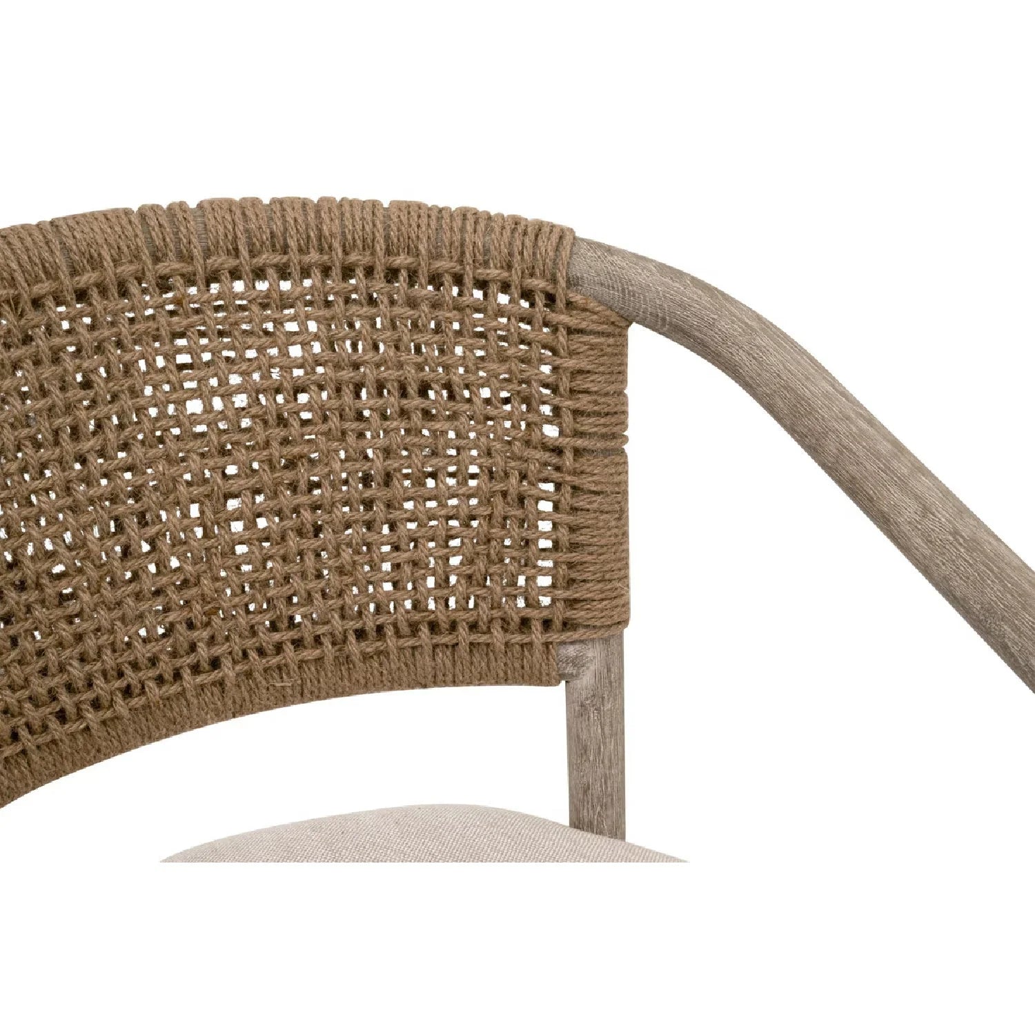 Luxury Jute Twine Accent Chair Modern Italian Style for Villa