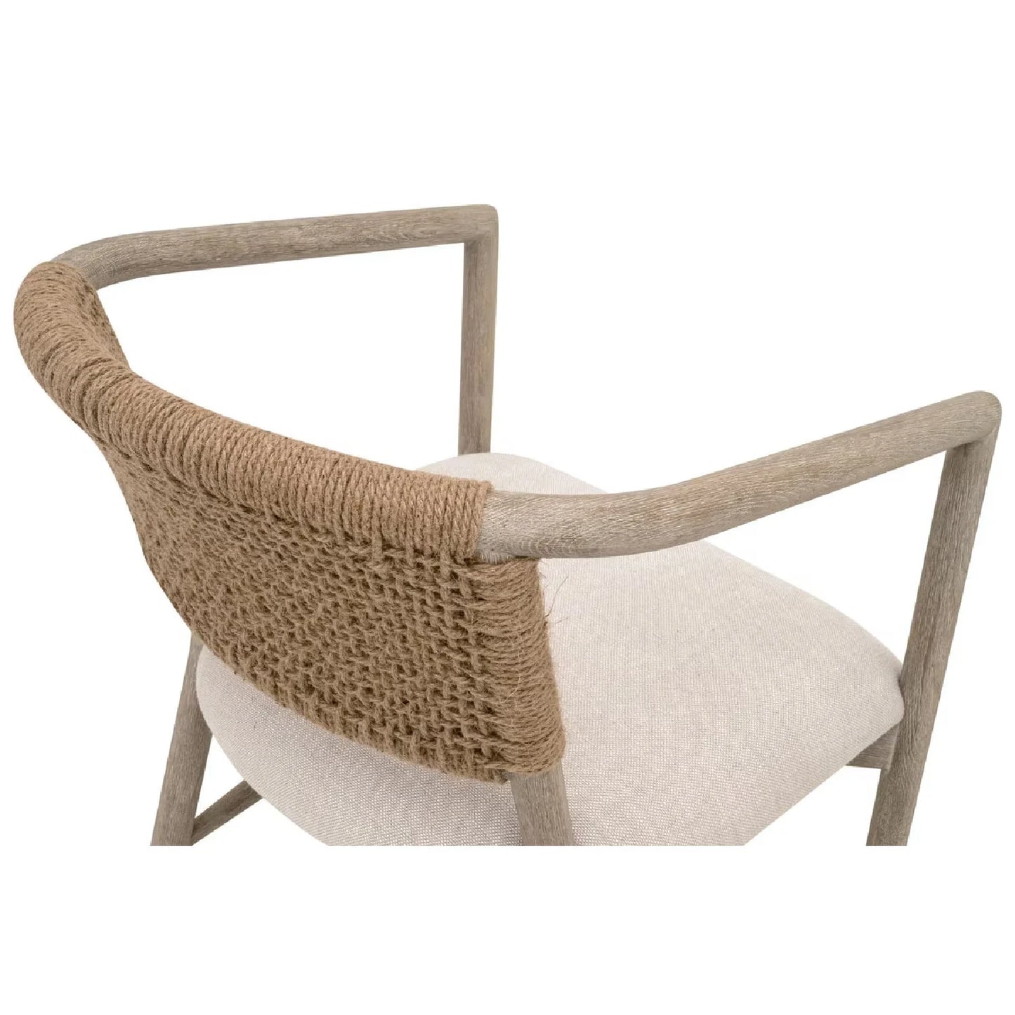Luxury Jute Twine Accent Chair Modern Italian Style for Villa
