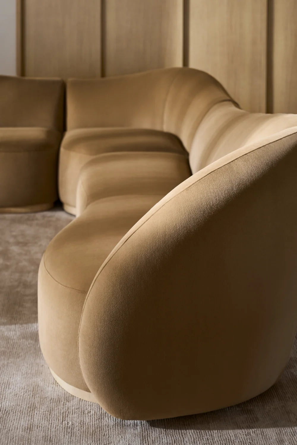 Luxury Kalahari Velvet Sectional Sofa Modern Italian Style for Villa