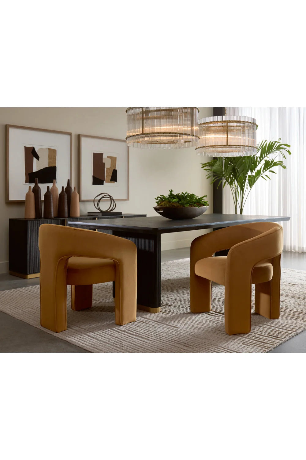 Luxury Kalla Oak Dining Table Modern Italian Style for Villa