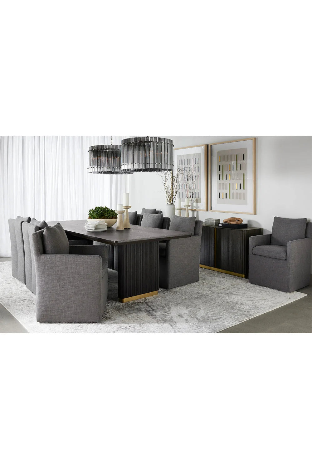 Luxury Kalla Oak Dining Table Modern Italian Style for Villa